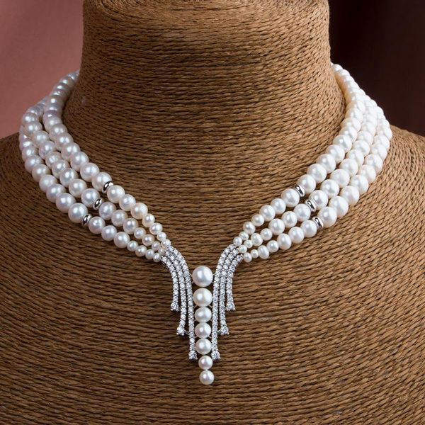 chains meibapj natural freshwater pearl fashion swater chain necklace special offer super mother's gift wedding jewelry for women, Silver
chains meibapj natural freshwater pearl fashion swater chain necklace special offer super mother's gift wedding jewelry for women, Silver