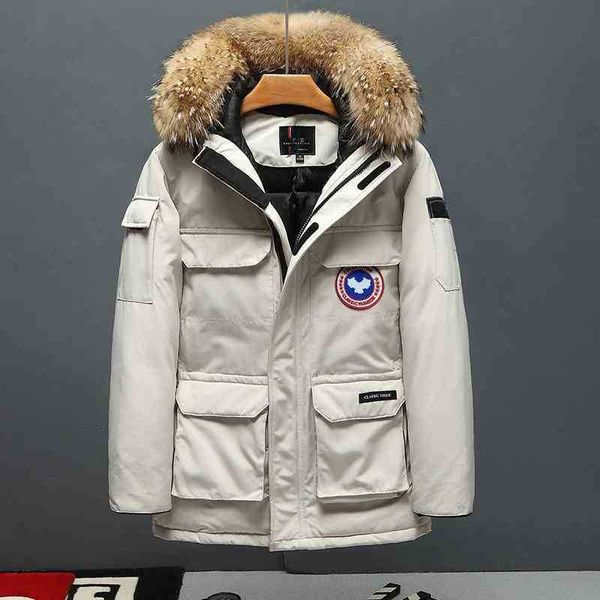 short down jacket men's work clothes size goose couple canadian winter thickened, Black
short down jacket men's work clothes size goose couple canadian winter thickened, Black
