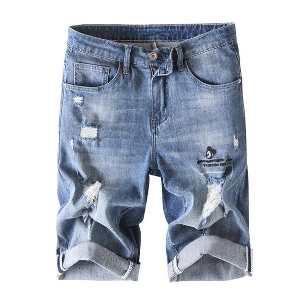 summer new men's casual retro denim shorts korean style slim fashion trend ripped jeans male loose stretch pants, Blue
summer new men's casual retro denim shorts korean style slim fashion trend ripped jeans male loose stretch pants, Blue