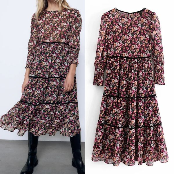 Floral 2021 New Print Midi Women Vintage Contrast Velvet Bands Ruffle Chiffon Long Sleeve Dresses Ladies Party Dress 3x56 E6MU, Black;gray
Floral 2021 New Print Midi Women Vintage Contrast Velvet Bands Ruffle Chiffon Long Sleeve Dresses Ladies Party Dress 3x56 E6MU, Black;gray