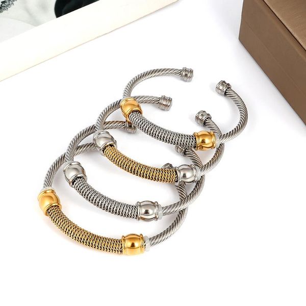 bangle 2021 fashion women's luxury stainless steel punk hard bracelets fashionable round head opening, Black
bangle 2021 fashion women's luxury stainless steel punk hard bracelets fashionable round head opening, Black