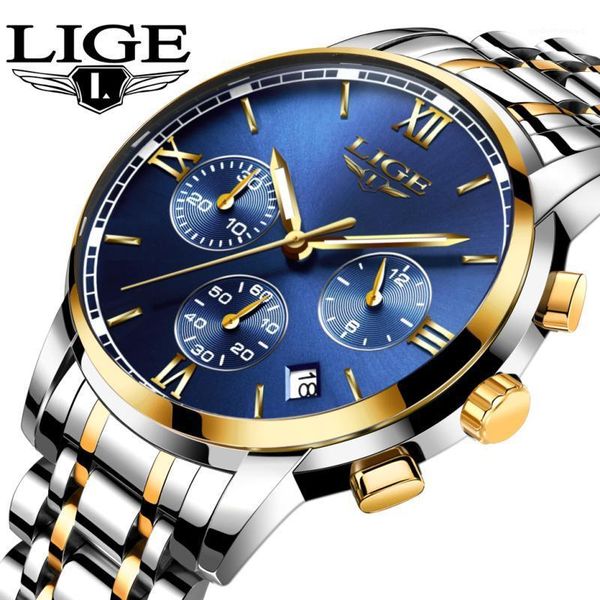 wristwatches watches men lige brand chronograph sports waterproof full steel quartz men's watch relogio masculino, Slivery;brown
wristwatches watches men lige brand chronograph sports waterproof full steel quartz men's watch relogio masculino, Slivery;brown