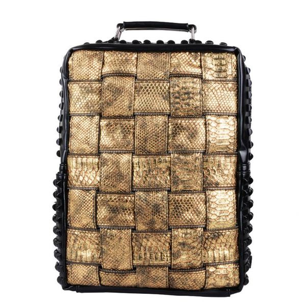 backpack cool korean style simple fashion zipper woven rivets black couple men pu leather outdoor schoolbag
backpack cool korean style simple fashion zipper woven rivets black couple men pu leather outdoor schoolbag