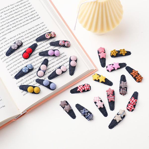 10pcs/set new girls cute dot star fabric hairpins kids sweet duckbill hair clip baby bb clip headband fashion hair accessories, Slivery;white
10pcs/set new girls cute dot star fabric hairpins kids sweet duckbill hair clip baby bb clip headband fashion hair accessories, Slivery;white