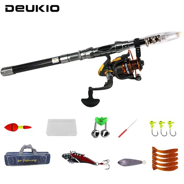 duekio 2.1m carbon fishing rod js2000 and fishing vessel 50cm tackle bag accessories set toss rod full kit 
duekio 2.1m carbon fishing rod js2000 and fishing vessel 50cm tackle bag accessories set toss rod full kit