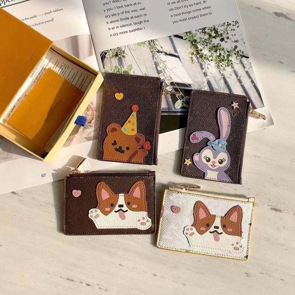 french designer card holder cartoon corgi dog bear five-flowered head layer cowhide coin purse fashion classic brown flower checkered plaid, Brown;gray
french designer card holder cartoon corgi dog bear five-flowered head layer cowhide coin purse fashion classic brown flower checkered plaid, Brown;gray