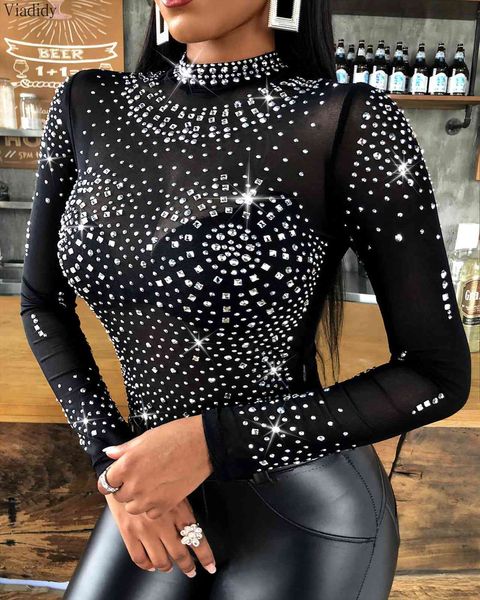 glitter studded rhinestone womens jumpsuits long sleeve see through mesh bodysuits, Black;white
glitter studded rhinestone womens jumpsuits long sleeve see through mesh bodysuits, Black;white