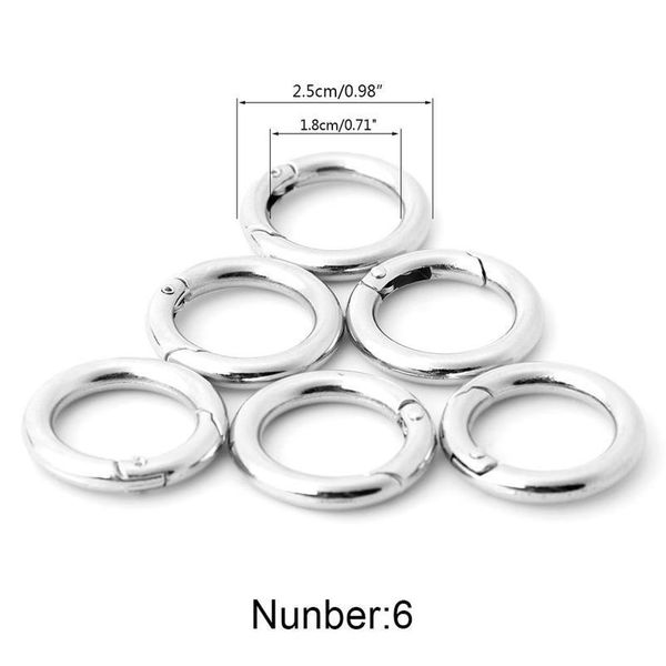 6pcs circle round carabiner camp spring snap clip hook keychain climbing tool 6pc jllrnn
6pcs circle round carabiner camp spring snap clip hook keychain climbing tool 6pc jllrnn