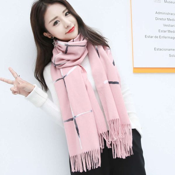 korean version of autumn new long cashmere scarf women's shawl warm and versatile bib winter wool students, Blue;gray
korean version of autumn new long cashmere scarf women's shawl warm and versatile bib winter wool students, Blue;gray