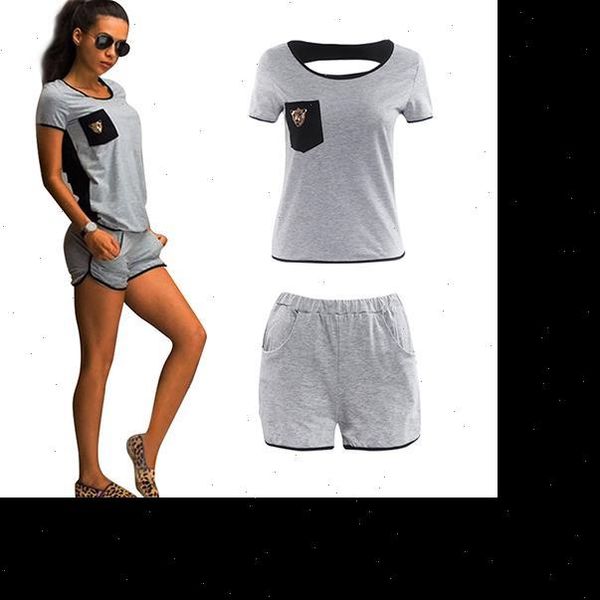 women summer cut back design casual o neck t shirt short pants suit comfortable clothing two piece set mujer, Gray
women summer cut back design casual o neck t shirt short pants suit comfortable clothing two piece set mujer, Gray