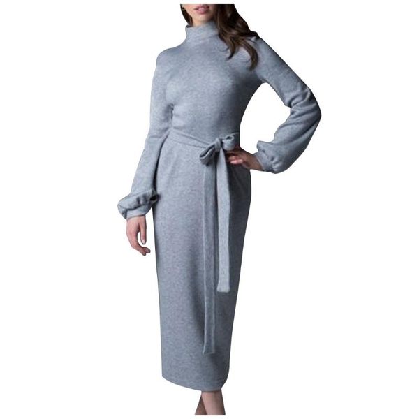 casual dresses autumn winter women knitted dress turtleneck long sleeve sweater lady elegant lace-up slim bodycon vestidos, Black;gray
casual dresses autumn winter women knitted dress turtleneck long sleeve sweater lady elegant lace-up slim bodycon vestidos, Black;gray