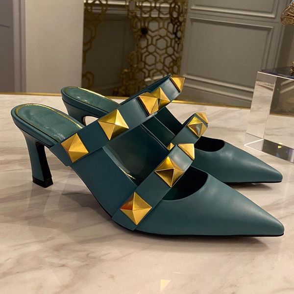 brand fashion women sandals designer luxury heel pointed shoes with rivets genuine leather party gladiator sandal, Black
brand fashion women sandals designer luxury heel pointed shoes with rivets genuine leather party gladiator sandal, Black