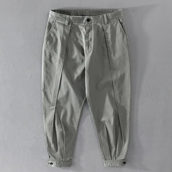 2021 new style ankle-length wide leg cotton pants fashion solid brand trousers for men trendy mens clothing spodnie pantalones mb4d, Black
2021 new style ankle-length wide leg cotton pants fashion solid brand trousers for men trendy mens clothing spodnie pantalones mb4d, Black