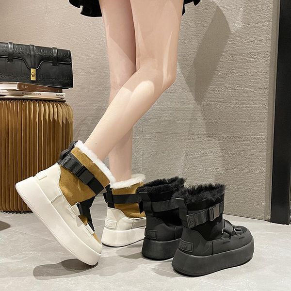 boots enplei genuine leather snow natural wool fur ankle winter warm flat trendy thick sole women shoes size 35-40, Black
boots enplei genuine leather snow natural wool fur ankle winter warm flat trendy thick sole women shoes size 35-40, Black