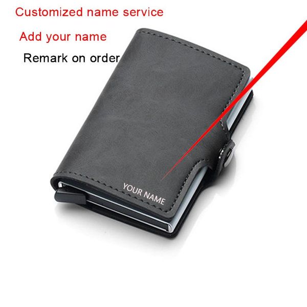 card holders rfid genuine leather men wallets aluminum holder slim thin smart magic wallet small short coin purse for business cards, Brown;gray
card holders rfid genuine leather men wallets aluminum holder slim thin smart magic wallet small short coin purse for business cards, Brown;gray