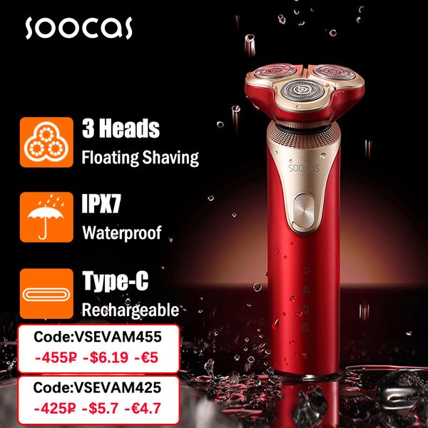 soocas s3 electric razor shaver 3d trimmer beard type-c rechargeable shaving machines trims electric 3d floating shaver men ipx7
soocas s3 electric razor shaver 3d trimmer beard type-c rechargeable shaving machines trims electric 3d floating shaver men ipx7