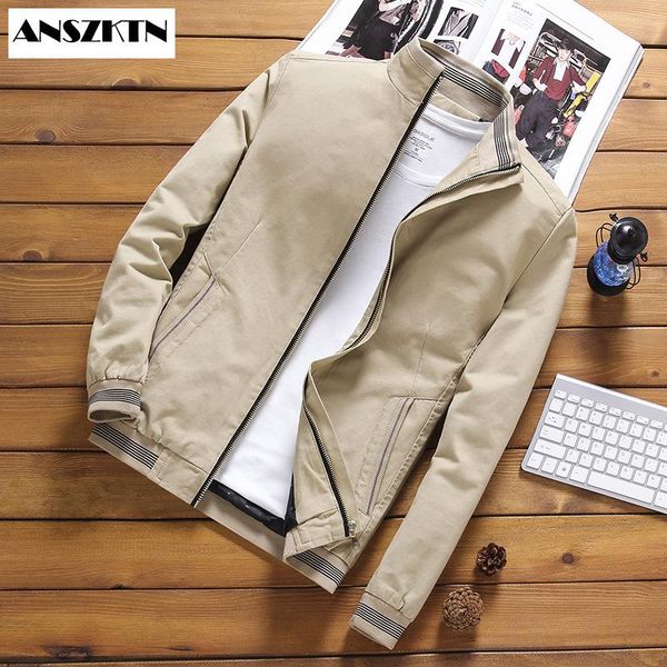 men's jackets anszktn arrival slim fit solid bomber jacketmale baseball thin brand casual coat windbreaker jacket, Black;brown
men's jackets anszktn arrival slim fit solid bomber jacketmale baseball thin brand casual coat windbreaker jacket, Black;brown