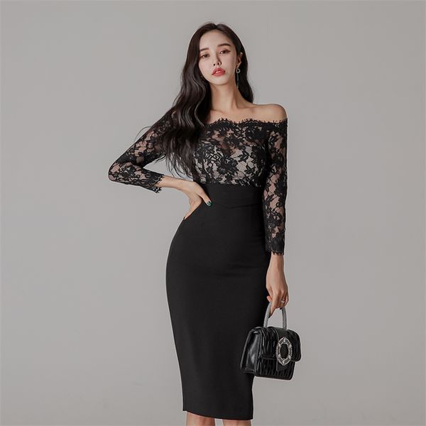 off shoulder sheath dress korean ladies black lace office hollow out party bodycon dresses for women 210602, Black;gray
off shoulder sheath dress korean ladies black lace office hollow out party bodycon dresses for women 210602, Black;gray