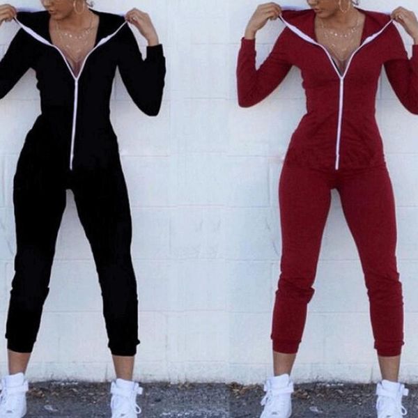 women's jumpsuits & rompers 2021 solid women long sleeve playsuit bodysuit bandage bodycon jumpsuit zipper sport romper, Black;white
women's jumpsuits & rompers 2021 solid women long sleeve playsuit bodysuit bandage bodycon jumpsuit zipper sport romper, Black;white