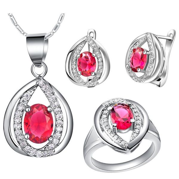 earrings & necklace white gold colou rings cubic zirconia romantic style wholesale women wedding/engagement jewelry sets t444-8#, Silver
earrings & necklace white gold colou rings cubic zirconia romantic style wholesale women wedding/engagement jewelry sets t444-8#, Silver