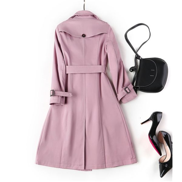 women long windbreaker khaki pink double breasted trench coat spring autumn plus size loose belt office lady business overcoat lfz0, Tan;black
women long windbreaker khaki pink double breasted trench coat spring autumn plus size loose belt office lady business overcoat lfz0, Tan;black
