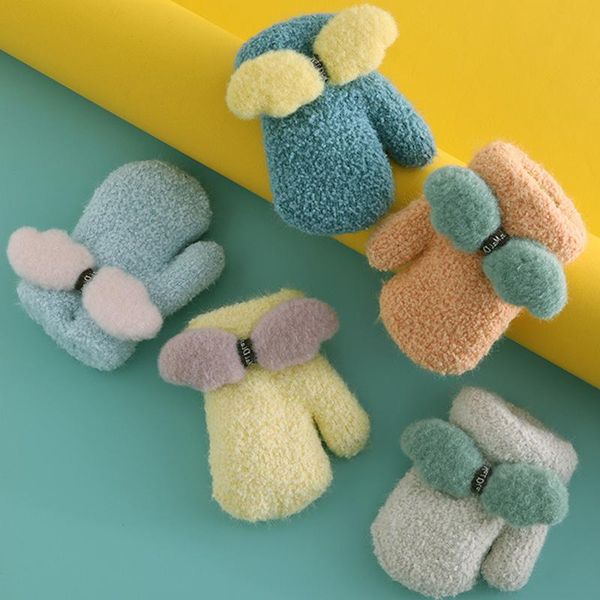 children's mittens winter warm wings plush baby gloves cute cartoon angel knitted born girl boy glove soft outdoor thick infant toddler, White
children's mittens winter warm wings plush baby gloves cute cartoon angel knitted born girl boy glove soft outdoor thick infant toddler, White