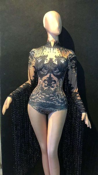 high elastic bar show female dj ds traje borla boat dance bodysuits r5c8, Black
high elastic bar show female dj ds traje borla boat dance bodysuits r5c8, Black