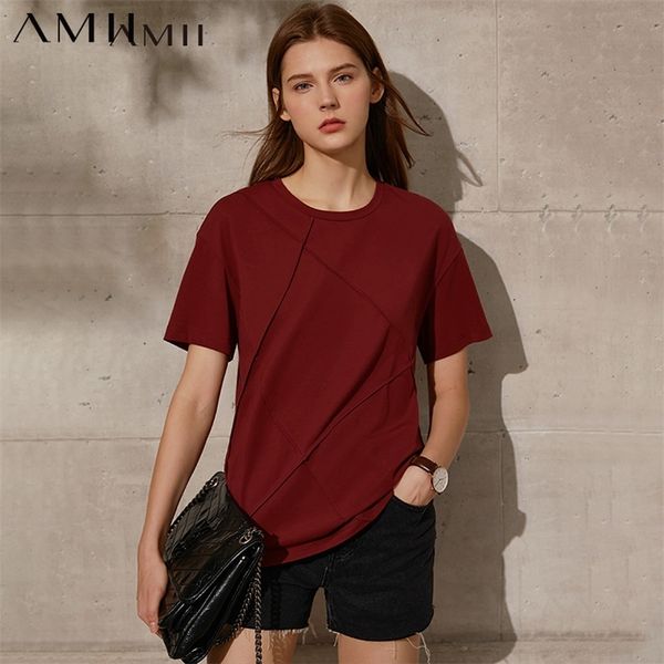 amii minimalism spring summer women's tshirt causal solid cotton oneck geometry loose female tshirt 12160010 210317, White
amii minimalism spring summer women's tshirt causal solid cotton oneck geometry loose female tshirt 12160010 210317, White