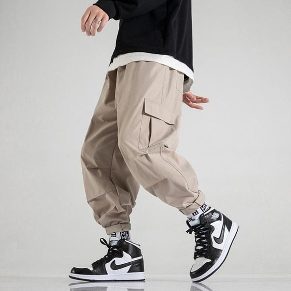 men's pants hipster hip hop multi-pocket cargo men joggers streetwear harajuku loose fashion elastic waist ankle length trousers, Black
men's pants hipster hip hop multi-pocket cargo men joggers streetwear harajuku loose fashion elastic waist ankle length trousers, Black
