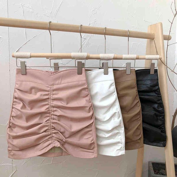 irregular folds skirts women autumn clothing korean retro slimming high waist solid color pu leather zipper mini skirt, Black
irregular folds skirts women autumn clothing korean retro slimming high waist solid color pu leather zipper mini skirt, Black