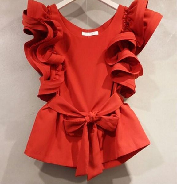 women's blouses & shirts korean ruffles sweet shirt 2021 spring summer sleeveless blouse solid sashes slim waist blusas women, White
women's blouses & shirts korean ruffles sweet shirt 2021 spring summer sleeveless blouse solid sashes slim waist blusas women, White