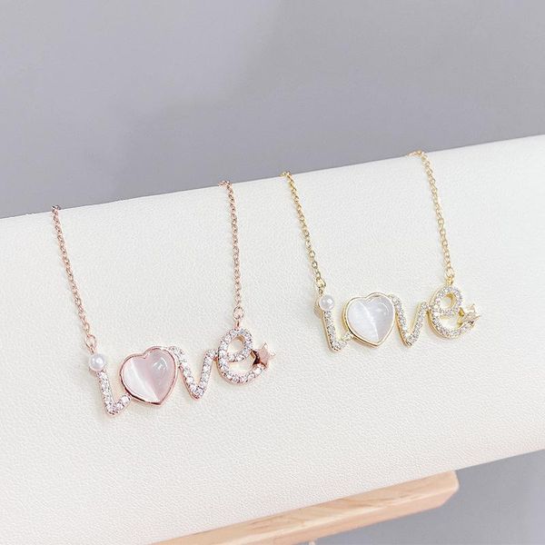 chains botu 2021 fashion simple letter love pendant necklace valentine's day gift heart-shaped jewelry wholesale for women, Silver
chains botu 2021 fashion simple letter love pendant necklace valentine's day gift heart-shaped jewelry wholesale for women, Silver