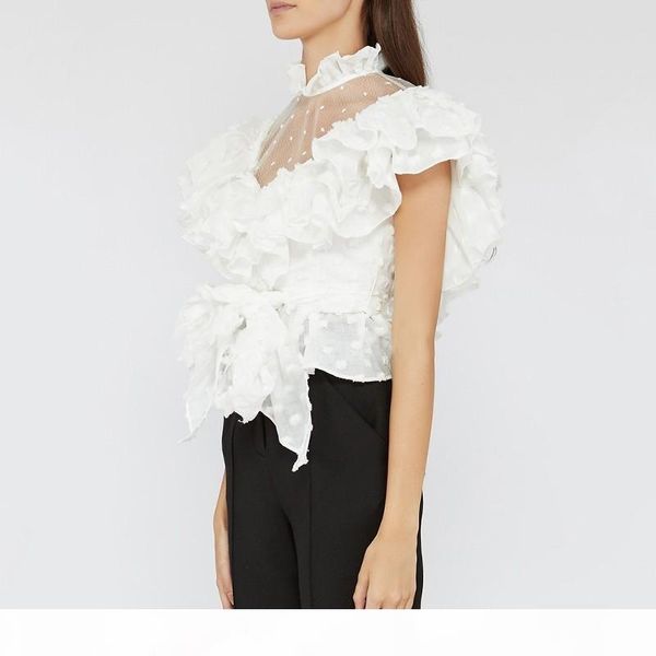 patchwork lace shirts blouse women stand collar sleeveless bandage ruffle female summer 2019 korean fashion, White
patchwork lace shirts blouse women stand collar sleeveless bandage ruffle female summer 2019 korean fashion, White