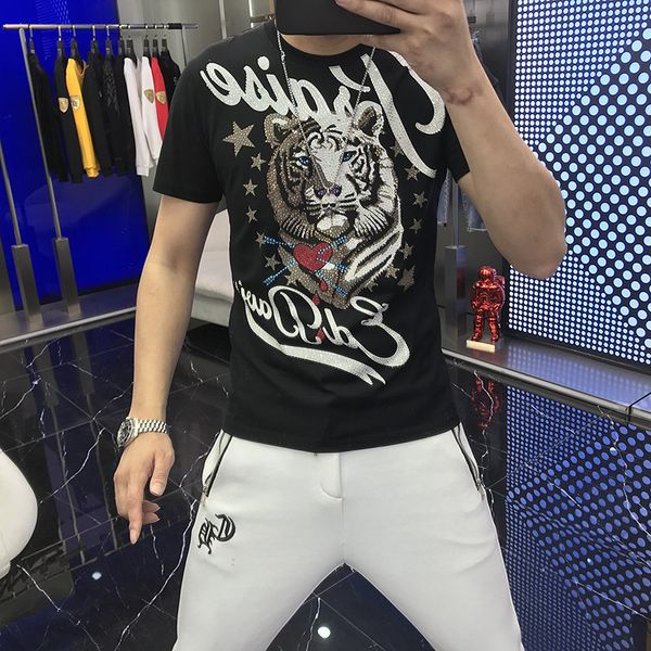 tiger rhinestone t shirt men 2121 short sleeve casual t-shirt summer neck t-streetwear clothes plus size 4xl qxe9, White
tiger rhinestone t shirt men 2121 short sleeve casual t-shirt summer neck t-streetwear clothes plus size 4xl qxe9, White