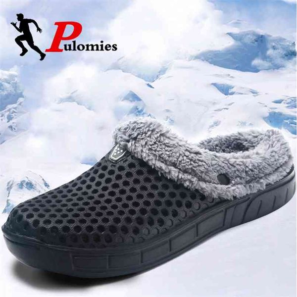 pulomies men and women winter slippers fur warm fuzzy plush garden clogs mules home indoor couple 210914, Black
pulomies men and women winter slippers fur warm fuzzy plush garden clogs mules home indoor couple 210914, Black