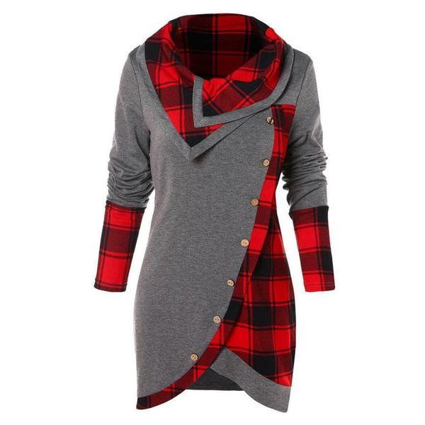 woman long sleeve sweatshirt explosion new plaid turtleneck tartan tunic pullover autumn winter fashion casual warm blouse, Black
woman long sleeve sweatshirt explosion new plaid turtleneck tartan tunic pullover autumn winter fashion casual warm blouse, Black