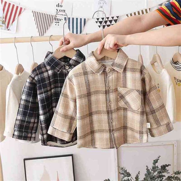 fashion boys shirt plaid style kids long sleeve shirts children's cotton clothes baby boy girls thicken blouses velvet 210713, White;black
fashion boys shirt plaid style kids long sleeve shirts children's cotton clothes baby boy girls thicken blouses velvet 210713, White;black