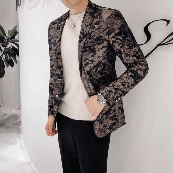 luxury gold floral blazer hombre dj club fahsion casual singer party coat slim fit suit jacket men blazers casaco masculino 210527, White;black
luxury gold floral blazer hombre dj club fahsion casual singer party coat slim fit suit jacket men blazers casaco masculino 210527, White;black
