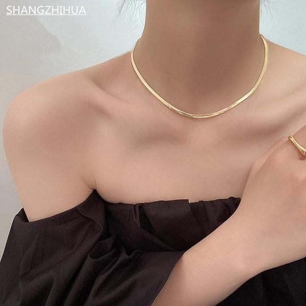 chains european and american simple stainless steel snake bone gold necklace for woman korean fashion jewelry girl's choker chain, Silver
chains european and american simple stainless steel snake bone gold necklace for woman korean fashion jewelry girl's choker chain, Silver