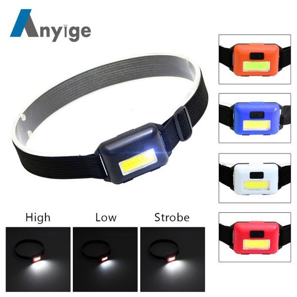 

head lamps anyige mini 3 modes waterproof cob led outdoors headlight headlamp torch emergency lantern for outdoor activities
