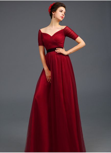 soriee 2021 robe new long black/dark red/gray evening es a-line off the shoulder half sleeve vestido da dama de honra 33t2, Black;red
soriee 2021 robe new long black/dark red/gray evening es a-line off the shoulder half sleeve vestido da dama de honra 33t2, Black;red