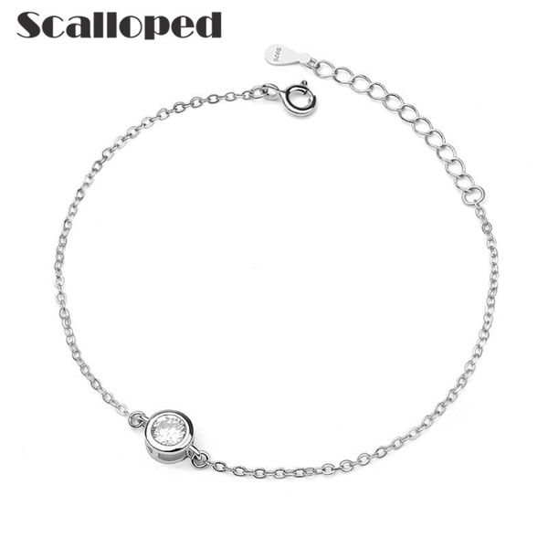 charm bracelets scalloped simple single round zircon adjustable chain spring clasp women statement jewelry friends gifts, Golden;silver
charm bracelets scalloped simple single round zircon adjustable chain spring clasp women statement jewelry friends gifts, Golden;silver