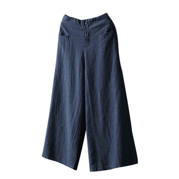women's pants & capris women fashion casual loose nine button high waist buttons wide leg female trousers, Black;white
women's pants & capris women fashion casual loose nine button high waist buttons wide leg female trousers, Black;white