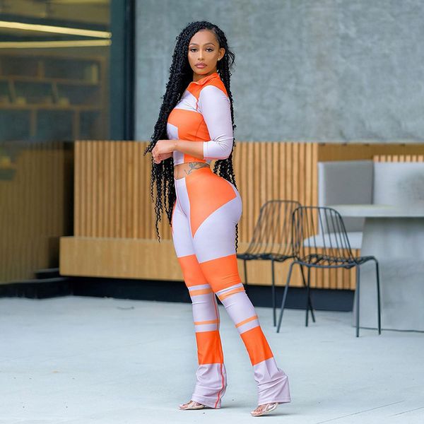 color block fashion printed sweatsuits for women 2 piece set long sleeve and pants sporty tracksuits c87-ez30, White
color block fashion printed sweatsuits for women 2 piece set long sleeve and pants sporty tracksuits c87-ez30, White