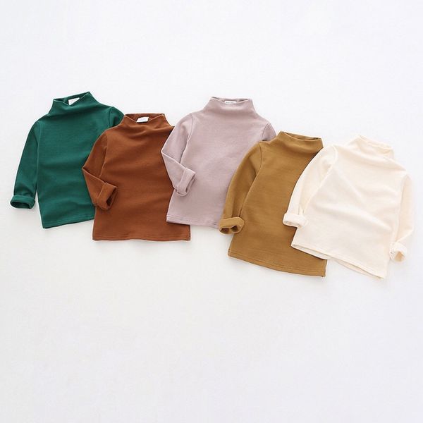 spring autumn kids girls cotton blank tshirts children high neck cotton soft child boys clothing outfits, Blue
spring autumn kids girls cotton blank tshirts children high neck cotton soft child boys clothing outfits, Blue
