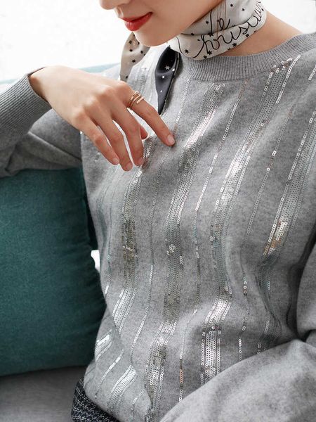 women's sweaters cashmere sequins round collar off to wear long sleeve knitted sweater vest surrender western style ja2r, White;black
women's sweaters cashmere sequins round collar off to wear long sleeve knitted sweater vest surrender western style ja2r, White;black
