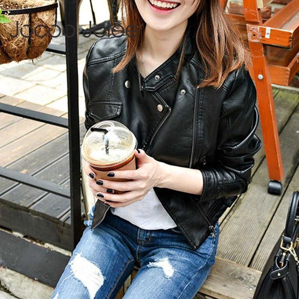 jocoo jolee fashion pu leather black jackets women rivet zipper motorcycle faux soft leather coat female paragraph lapel jacket 210619, Black;brown
jocoo jolee fashion pu leather black jackets women rivet zipper motorcycle faux soft leather coat female paragraph lapel jacket 210619, Black;brown