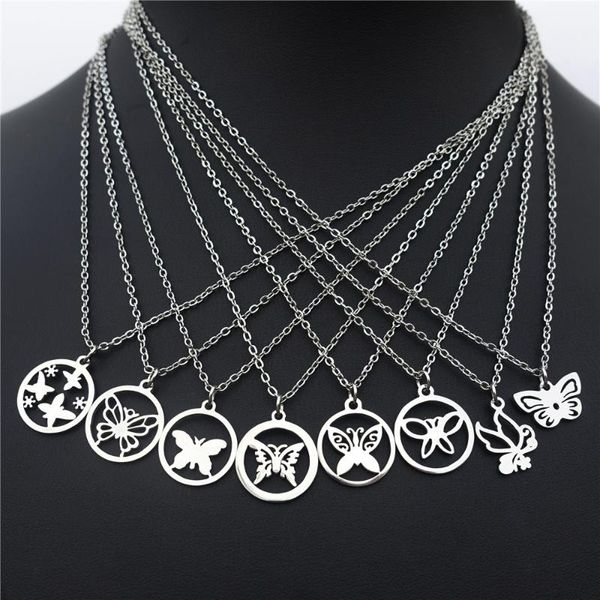 pendant necklaces stainless steel necklace assorted butterfly women girls fashion insect jewelry gift, Silver
pendant necklaces stainless steel necklace assorted butterfly women girls fashion insect jewelry gift, Silver