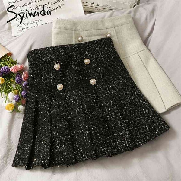 bright silk button skirt women high waist casual a-line pleated solid spring summer korean fashion mini skirts 210607, Black
bright silk button skirt women high waist casual a-line pleated solid spring summer korean fashion mini skirts 210607, Black