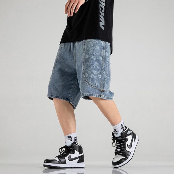 men's jeans shorts streetwear straight wide leg denim 2021 fashion woman casual oversize pants, Blue
men's jeans shorts streetwear straight wide leg denim 2021 fashion woman casual oversize pants, Blue